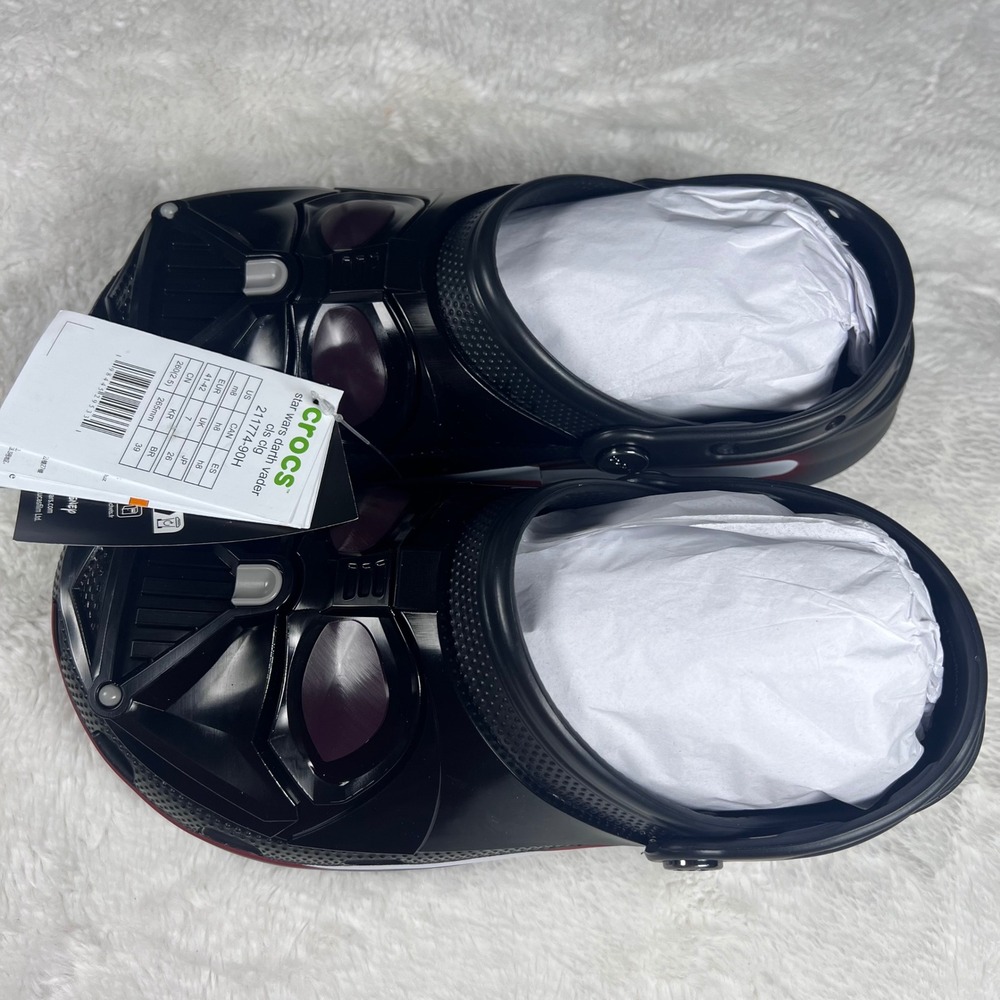 Crocs Star Wars Darth Vader Classic Clog Adult Size M8 Black Red Multi 21177490H - Picture 3 of 9
